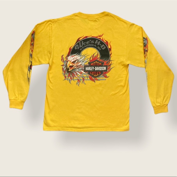 VINTAGE Uke’s Harley Davidson Long Sleeve Top - Picture 2 of 10